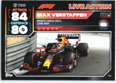 2022 Topps Formule 1Turbo Attax F1 Live Action 2021 195 Max Verstappen (Red Bull Racing)