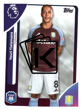 fotbalová kartička 2025-26 Topps  Premier League 28 Youri Tielemans (Aston Villa)