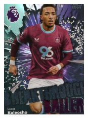 fotbalová kartička 2025-26 Topps  Premier League 324 Luca Koleosho (Burnley)  -  Breakthrough Baller