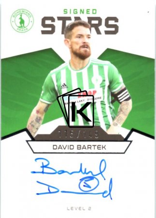 fotbalová kartička 2021-22 SportZoo Fortuna Liga Signed Stars S2-David Bartek Bohemians Praha /149