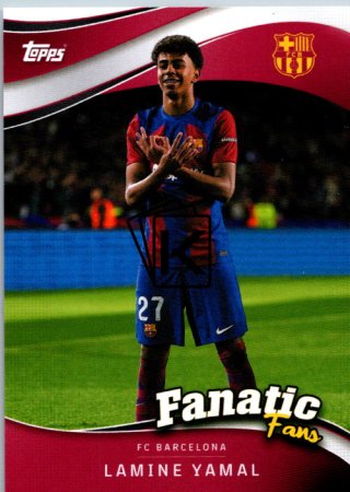 fotbalová kartička 2024-25 Topps FC Barcelona Fan Set Fanatics fans FF-4 Lamine Yamal
