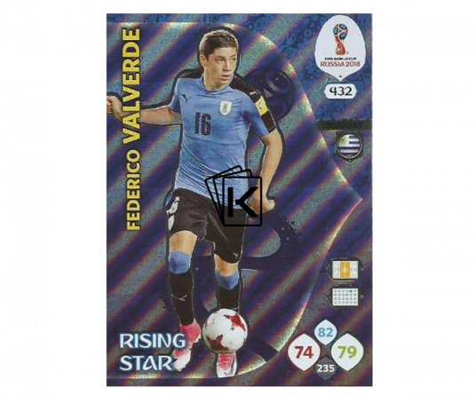 Fotbalová kartička Panini Adrenalynl XL World Cup Russia 2018 Rising Star 432 Federico Valverde