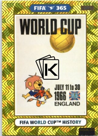 fotbalová karta Panini Adrenalyn XL FIFA 365 2021 FIFA World Cup History 377 England 1966