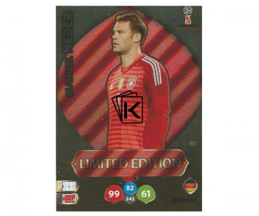 Fotbalová kartička Panini Adrenalynl XL World Cup Russia 2018 Limited Edition Manuel Neuer