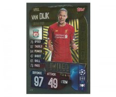 Fotbalová kartička 2019-2020 Topps Match Attax Champions League Limited Edition GOLD Virgil van Dijk LE5