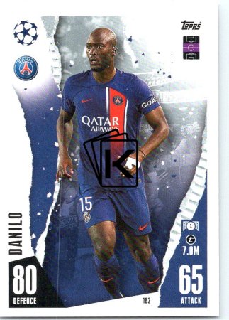 Fotbalová kartička 2023-24 Topps Match Attax UEFA Club Competitions 182 Danilo Paris Saint-Germain
