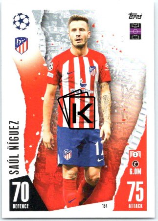 Fotbalová kartička 2023-24 Topps Match Attax UEFA Club Competitions 164 Saúl Ñíguez Atlético de Madrid