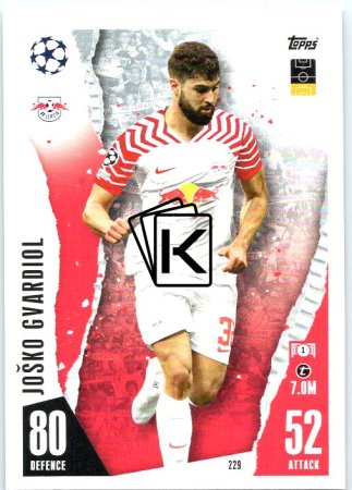 Fotbalová kartička 2023-24 Topps Match Attax UEFA Club Competitions 229 Joško Gvardiol RB Leipzig