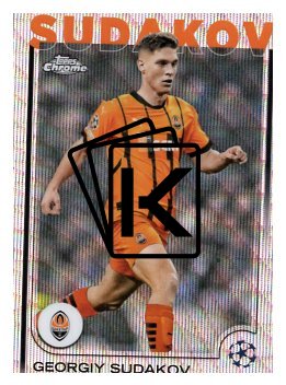 fotbalová kartička 2024-25 Topps Chrome parallel 119 - Georgiy Sudakov