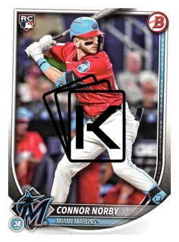 Baseballová karta 2025 Bowman 46 Connor Norby, Miami Marlins RC