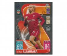 fotbalová kartička 2021-22 Topps Match Attax UEFA Champions League Chrome Preview CR6 Thiago Alcantara Liverpool FC