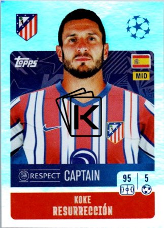 2024-25 Topps Champions League 89 Koke (Atlético de Madrid)