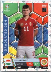 fotbalová karta Topps Match Attax EURO 2024 HUN9 Milos Kerkez (Hungary)  -  Graduated Gem