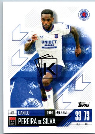 fotbalová kartička 2024-25 Topps Match Attax UEFA Club Competitions 385 Danilo Pereira de Silva (Rangers FC)