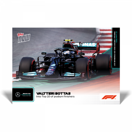 kartička Formule 1 Topps Now 2021 025 Valsteri Bottas Mercedes