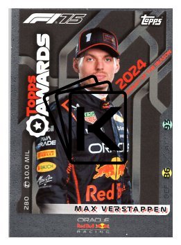 2025 Topps Turbo Attax F1 Oracle Red Bull Racing Topps Awards  280 Max Verstappen