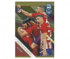 Fotbalová kartička Panini FIFA 365 – 2019 Fans 32 Atletico de Madrid Milestone