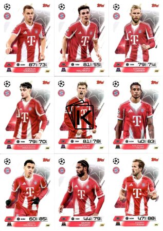 Týmový set 2025-26 Topps Match Attax UEFA Club Competitions FC Bayern Munchen