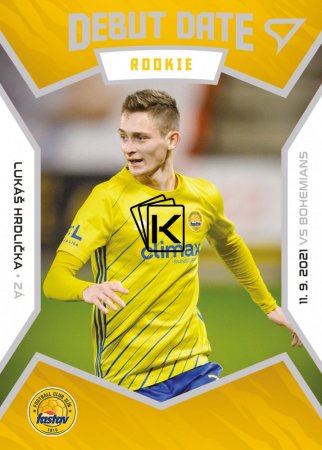 fotbalová kartička 2021-22 SportZoo Fortuna Liga Serie 2 Debute Date Rookie DR10 Lukáš Hrdlička FC Fastav Zlín
