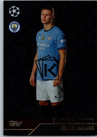 fotbalová kartička 2024-25 Topps Match Attax UEFA Club Competitions Topps Black Edge Edition BE6 Erling Haaland (Manchester City)