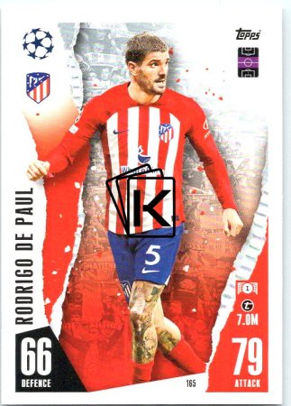 Fotbalová kartička 2023-24 Topps Match Attax UEFA Club Competitions 165 Rodrigo De Paul Atlético de Madrid