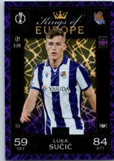 Fotbalová kartička 2024-25 Topps Match Attax EXTRA UEFA Club Competitions Kings of Europe 254.  Luka Sučić (Real Sociedad de Fútbol)