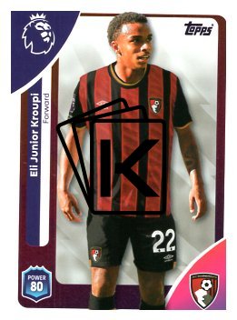 fotbalová kartička 2025-26 Topps  Premier League 49 Eli Junior Kroupi (AFC Bournemouth)