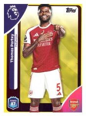 fotbalová kartička 2025-26 Topps  Premier League 7 Thomas Partey (Arsenal) - PARALLEL Yellow