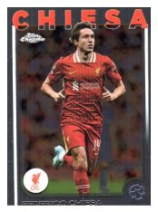 fotbalová kartička 2024-25 Topps Chrome 124 Federico Chiesa, Liverpool FC
