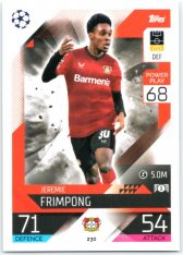 Fotbalová kartička 2022-23 Topps Match Attax UCL 230 Jeremie Frimpong - Bayer 04 Leverkusen