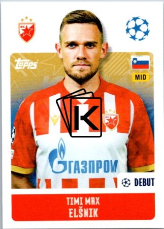 2024-25 Topps Champions League 461 Timi Max Elšnik (FK Crvena Zvezda)