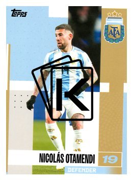 fotbalová kartička 2024-25 Topps Argentina Team Set 5 Nicolás Otamendi