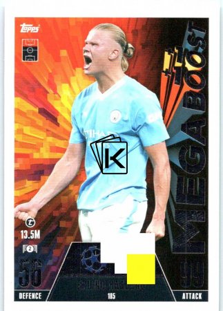2023-24 Topps Match Attax EXTRA UEFA Club Competition Mega Boost 185 Erling Haaland (Manchester City)