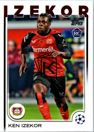 fotbalová kartička 2024-25 Topps UEFA Club Competitions Flagship 75 Ken Izekor RC Bayer 04 Leverkusen