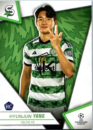 Fotbalová kartička 2023-24 Topps Superstars UEFA Club Competitions 41 Hyunjun Yang (Celtic FC) – RC