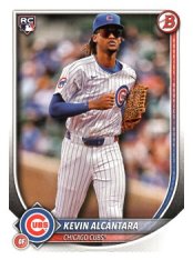 Baseballová karta 2025 Bowman 95 Kevin Alcántara, Chicago Cubs RC
