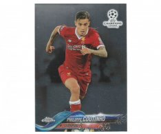 Fotbalová kartička Topps Chrome 2017-18 Champions League 11 Philippe Coutinho – Liverpool FC