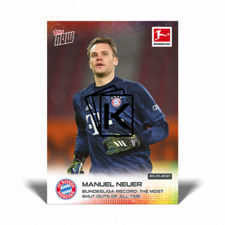 Fotbalová kartička Topps Now Bundesliga 102 Manuel Neuer  FC Bayern Munchen