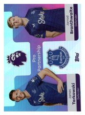 fotbalová kartička 2025-26 Topps  Premier League - Pro Partnership 369 James Tarkowski-Jarrad Branthwaite (Everton)