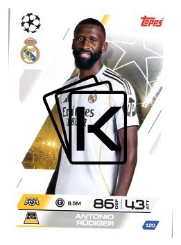 fotbalová kartička 2025-26 Topps Match Attax UCC 120 Antonio Rüdiger (Real Madrid CF)