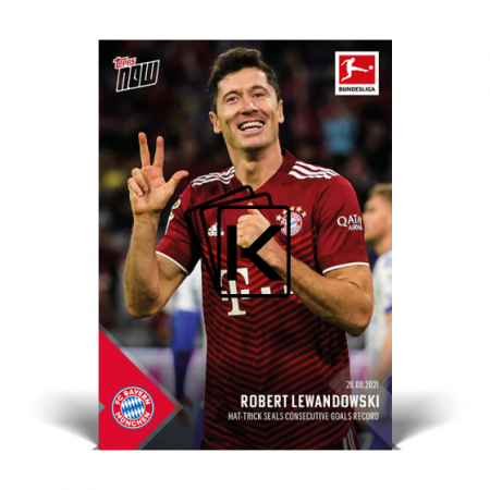 Fotbalová kartička Topps Now 2021-22 Bundesliga 22 Robert Lewandowski FC Bayern Munchen
