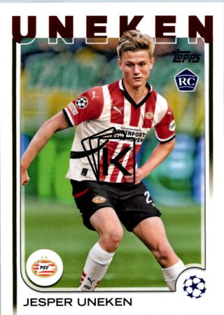 fotbalová kartička 2024-25 Topps UEFA Club Competitions Flagship 97 Jesper Uneken RC PSV