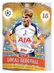 fotbalová kartička 2025-26 Topps UCC Winter SquadZone 15 Lucas Bergvall Tottenham