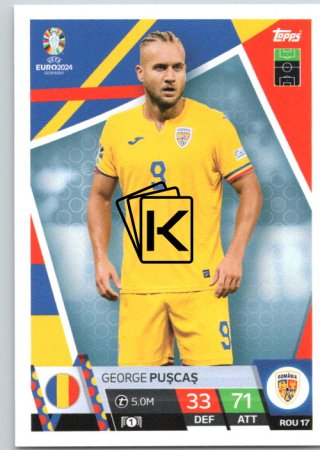 fotbalová karta Topps Match Attax EURO 2024 ROM17 George Puşcaş (Romania)