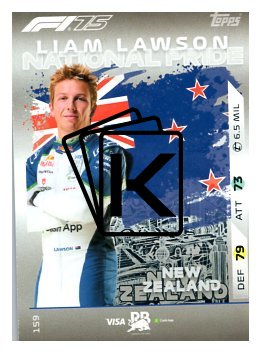 2025 Topps Turbo Attax F1 VCARB  National Pride  159 Liam Lawson