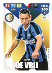 Fotbalová kartička Panini Adrenalyn XL FIFA 365 - 2020 Team Mate 233 Stefan de Vrij Inter Milan