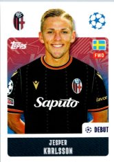 2024-25 Topps Champions League 122 Jesper Karlsson (Bolonia FC 1909)