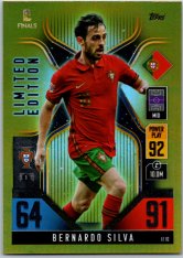 fotbalová kartička 2022 Topps Match Attax 101 UEFA Nations League Limited Edition LE10 Bernardo Silva Portugal