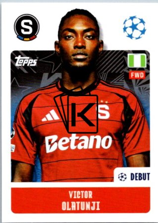 2024-25 Topps Champions League 430 Victor Olatunji (AC Sparta Praha)