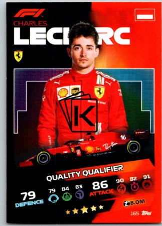 2021 Topps Formule 1 Turbo Attax Quality Qualifers 165 Charles Leclerc Ferrari
